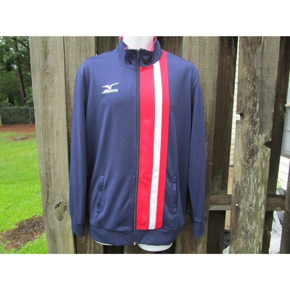 Mizuno Men's Small USA Volleyball Full-Zip WarmUp DryLite Performance Jacket - Picture 1 of 10